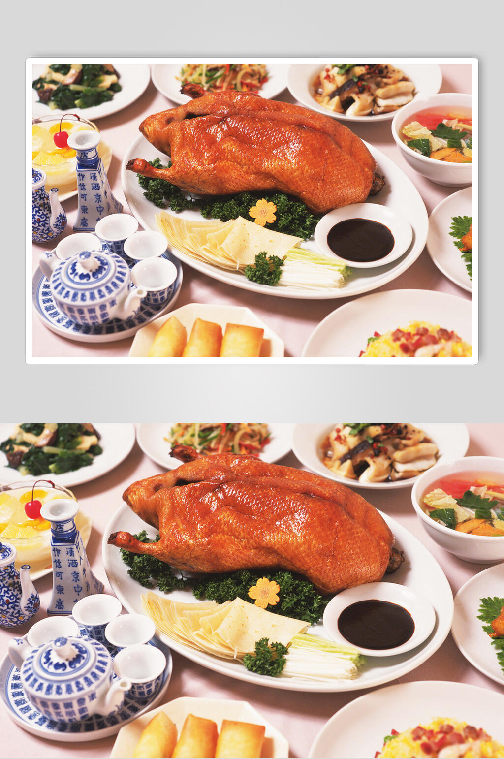 招牌烤鸭食物图片素材