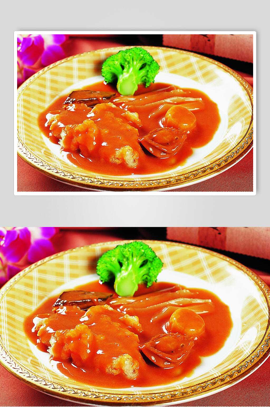 浓汤海鲜四宝美食图片素材