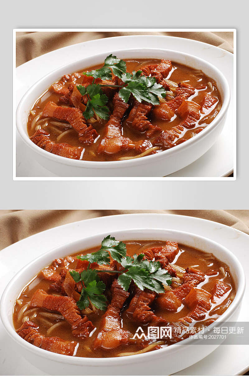 红烧肉炖粉条食物图片素材