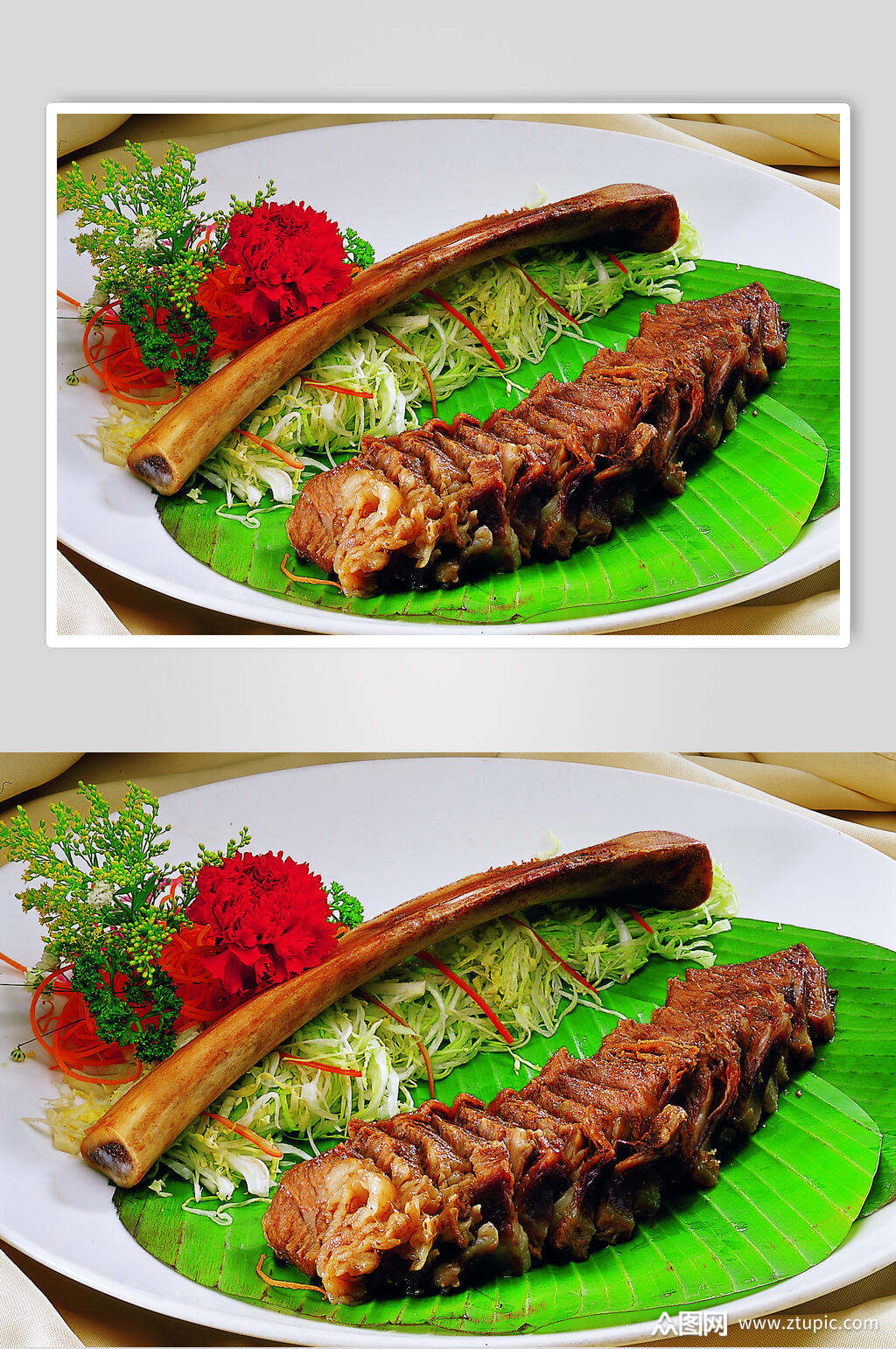 荷香美国牛肋骨美食摄影图片素材