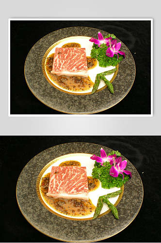 黑椒汁神户牛肉美食图片