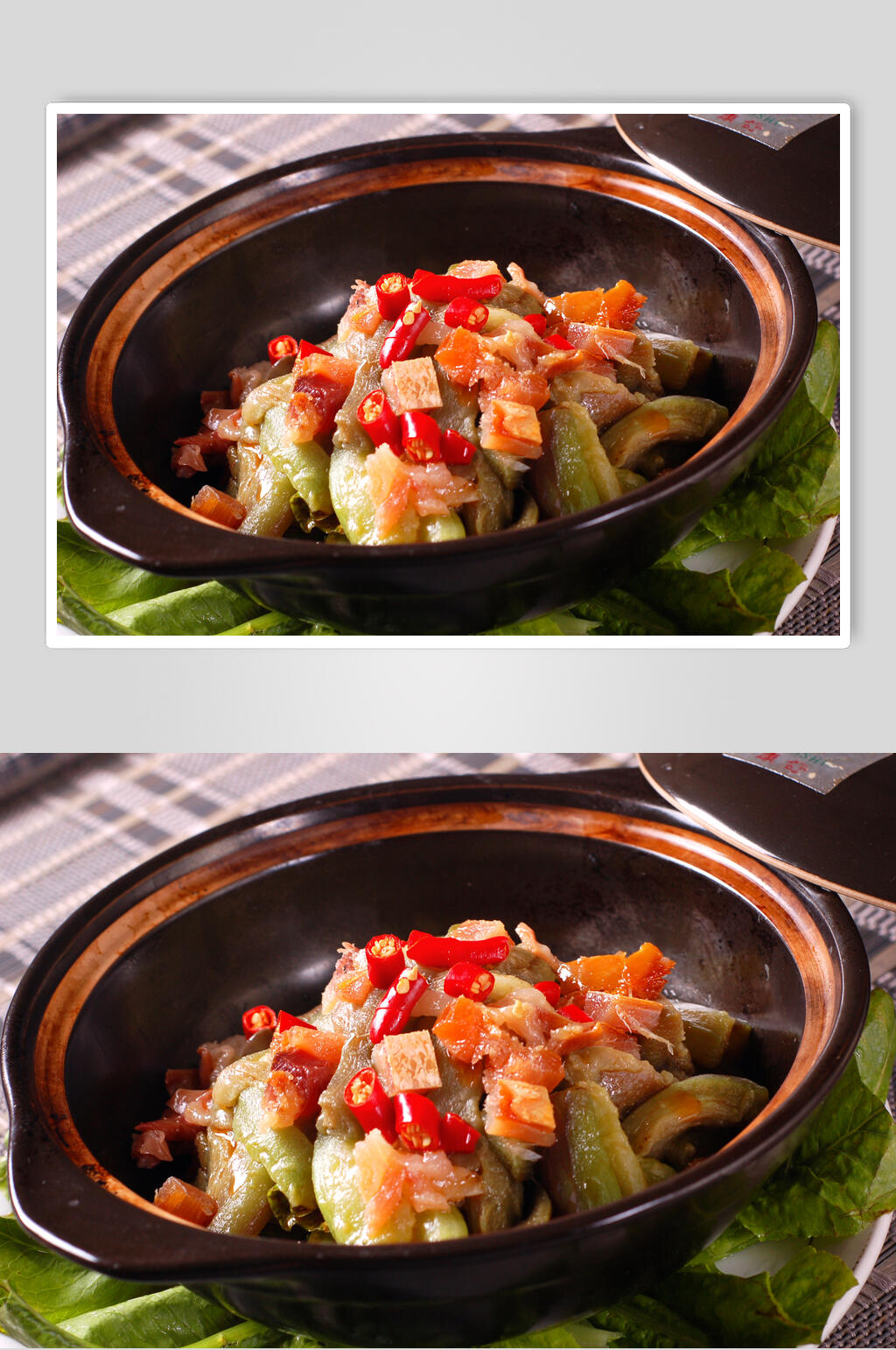 咸鱼茄子包美食摄影图片素材