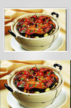 香辣砂锅鱼头元例美食食品图片