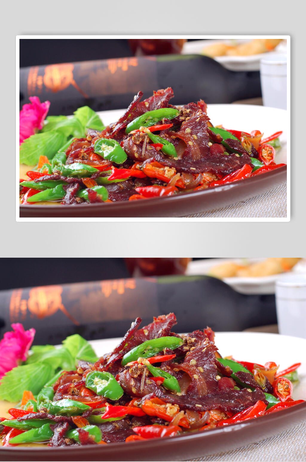 香辣炒驴片食物图片素材