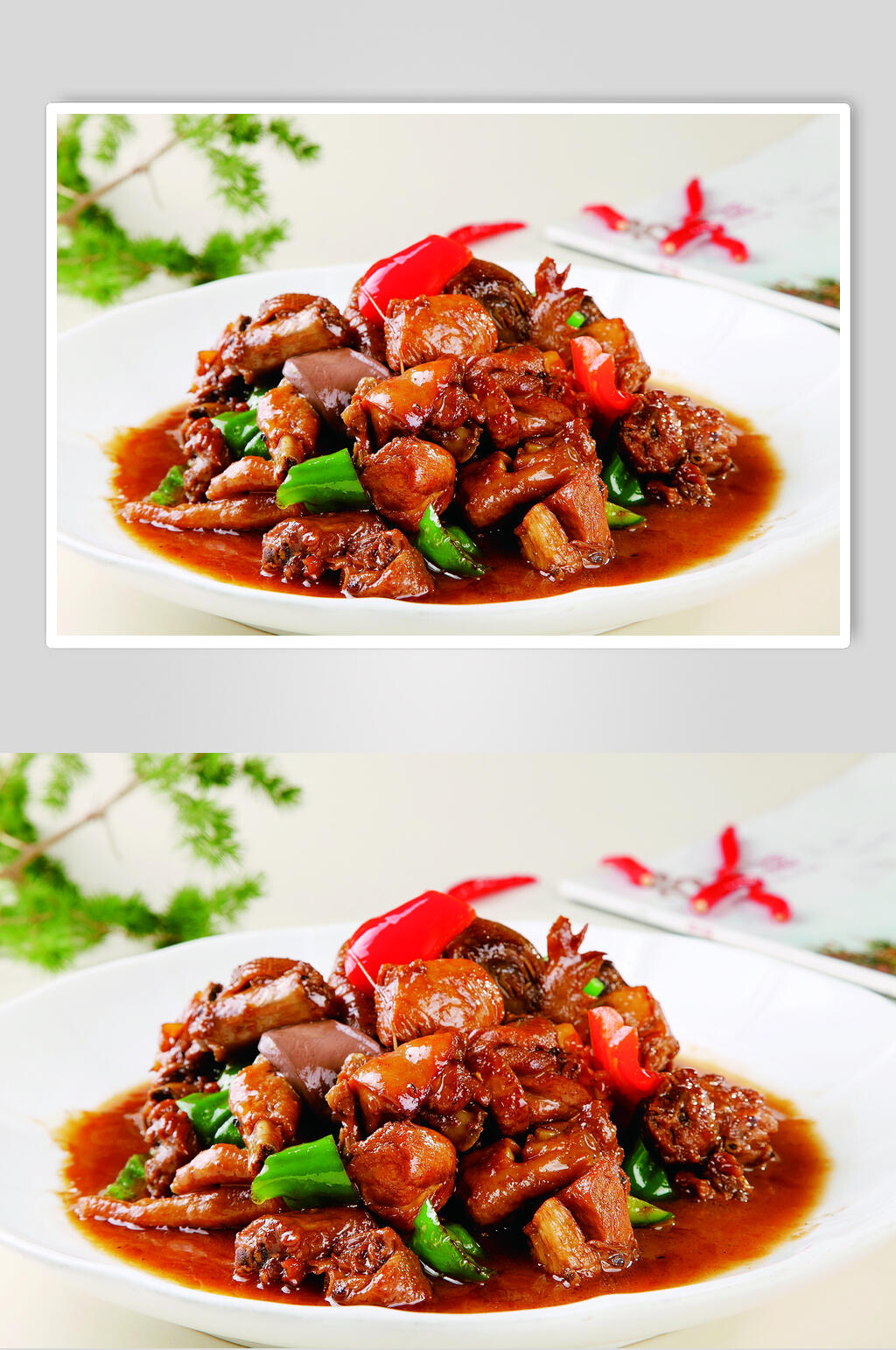 农家焖仔鸡美食摄影图片素材
