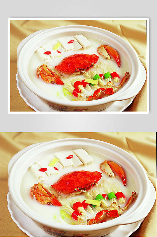 小霸王蟹味煲食物摄影图片