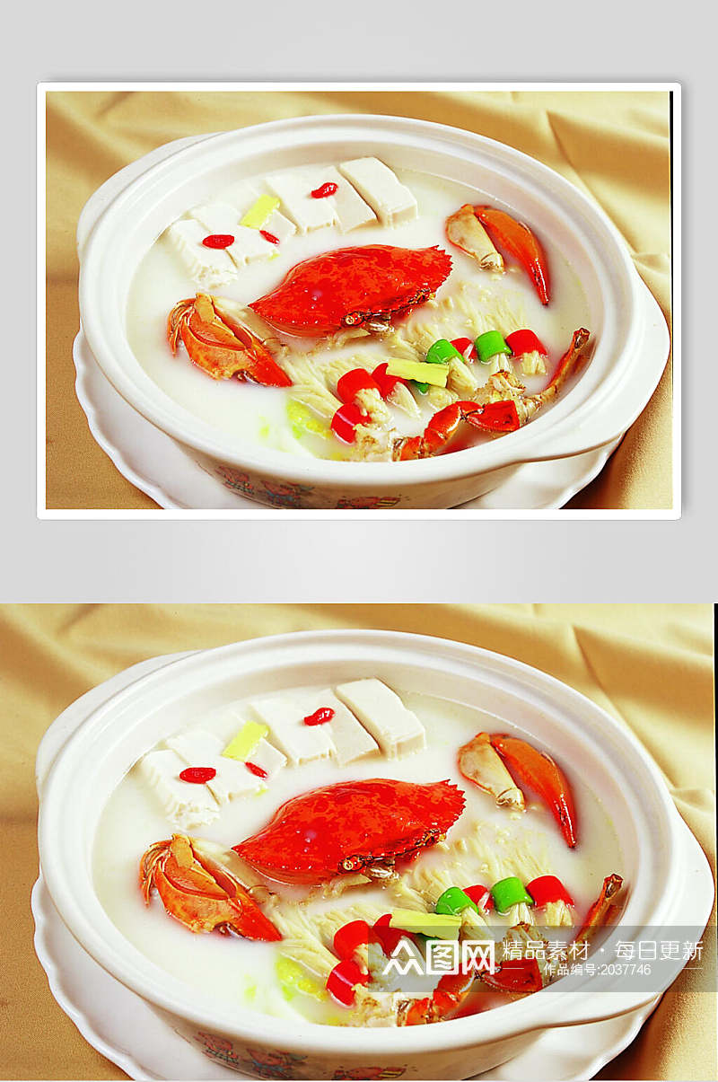 小霸王蟹味煲食物摄影图片素材