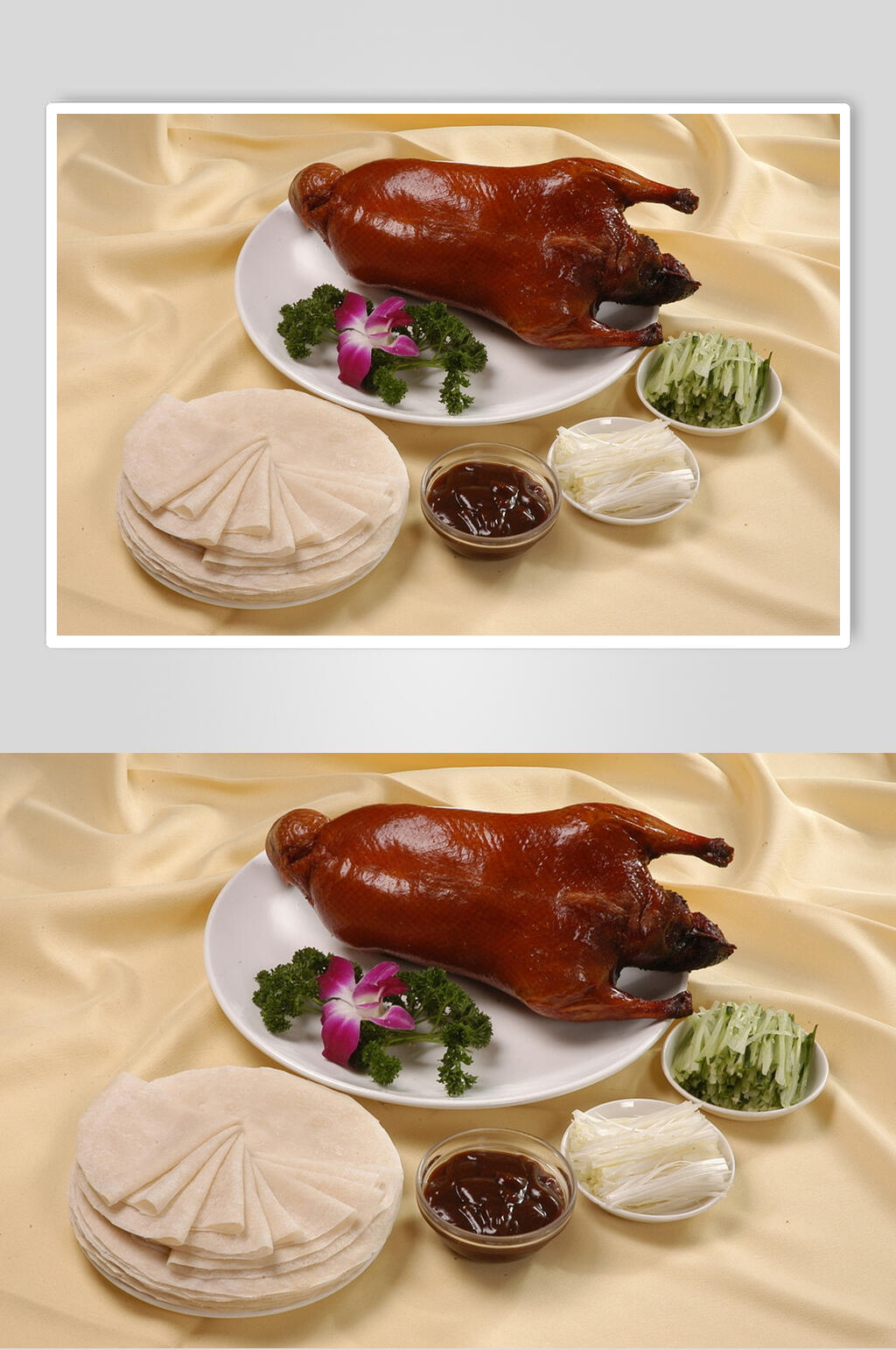 美味片皮鸭烤鸭图片素材
