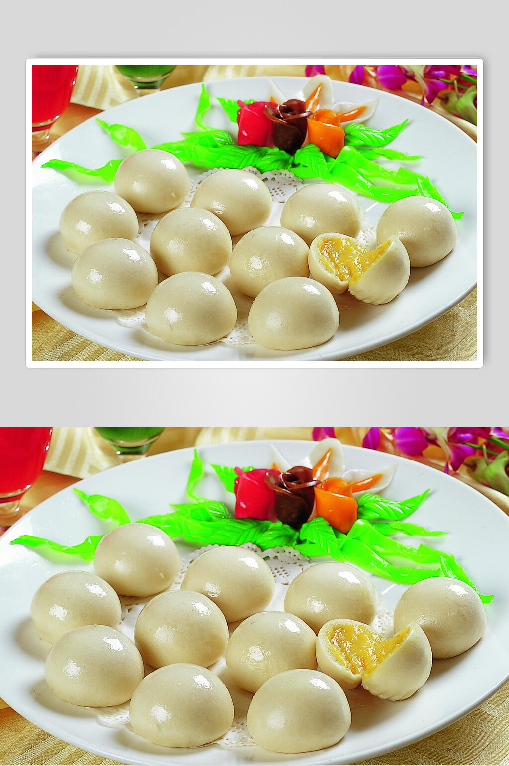 爵士奶黄包美食摄影图片素材