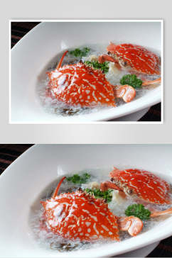 海鲜紫菜兰花蟹美食图片