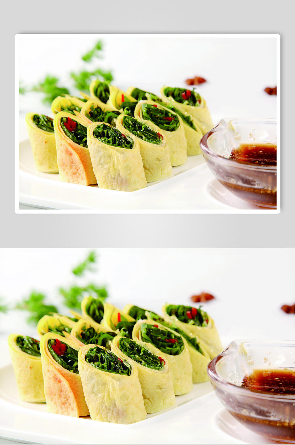 丽花素菜卷美食食品图片素材