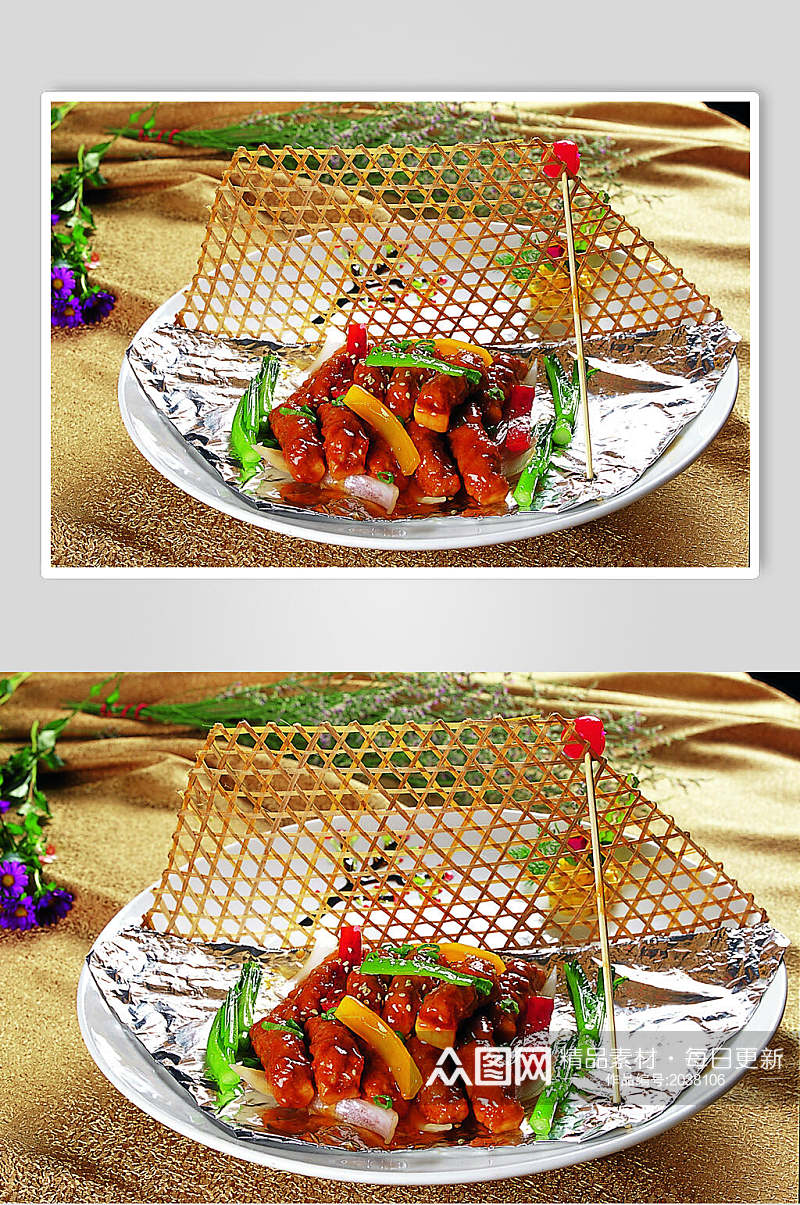 新鲜网烧鸡腿菇食物食品图片素材