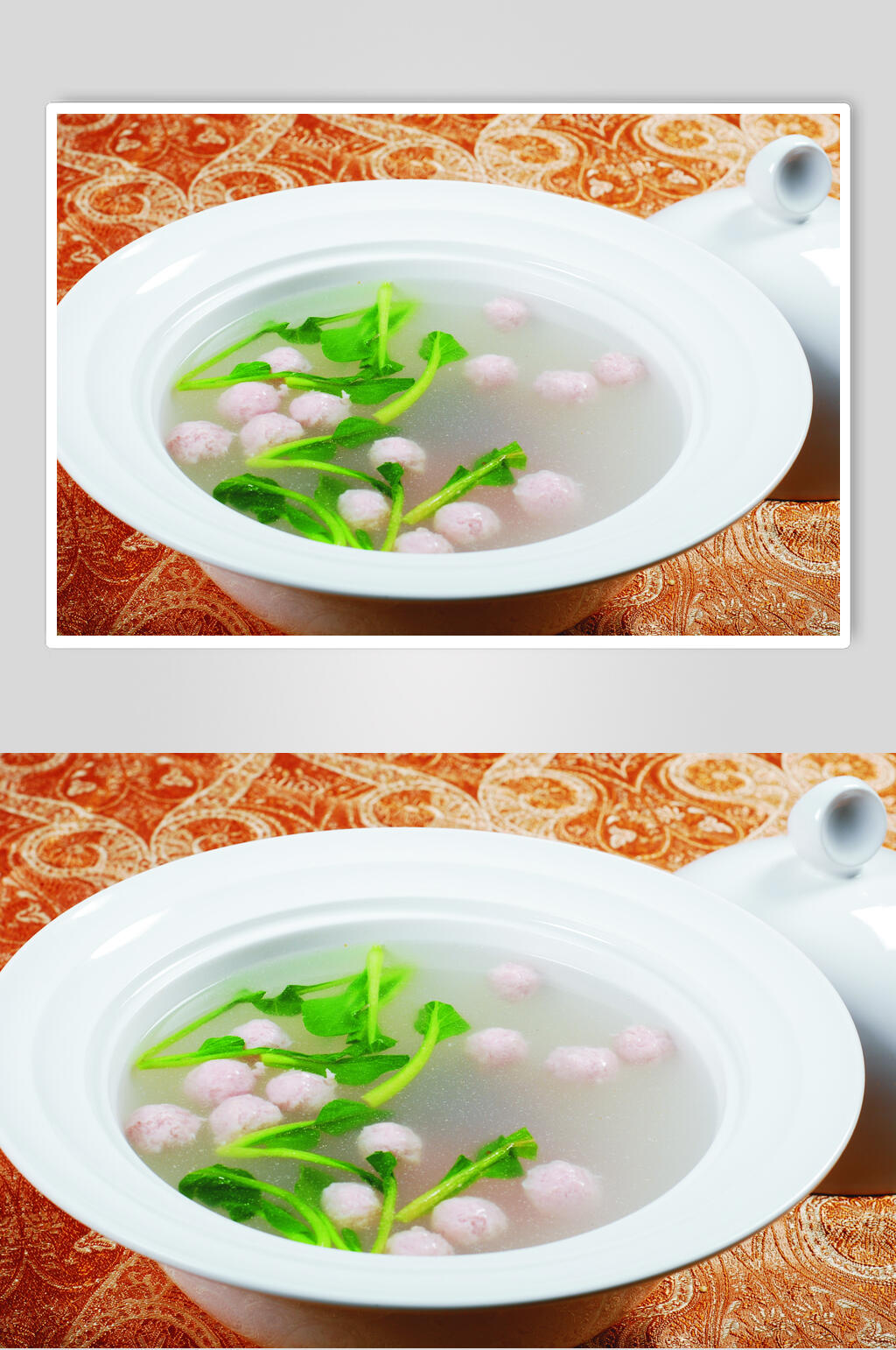 酸菜粉丝丸子汤美食图片素材