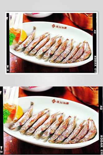 烤多春鱼美食摄影图片