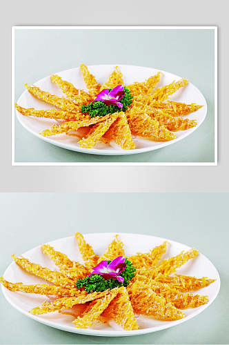 金黄香煎南瓜烙美食食品图片