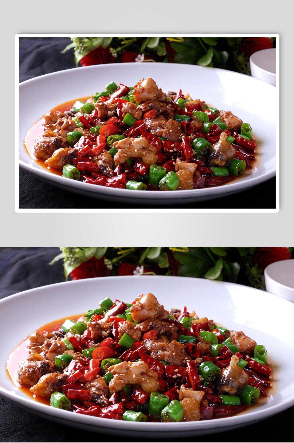 风味小煎鸡食品高清图片素材