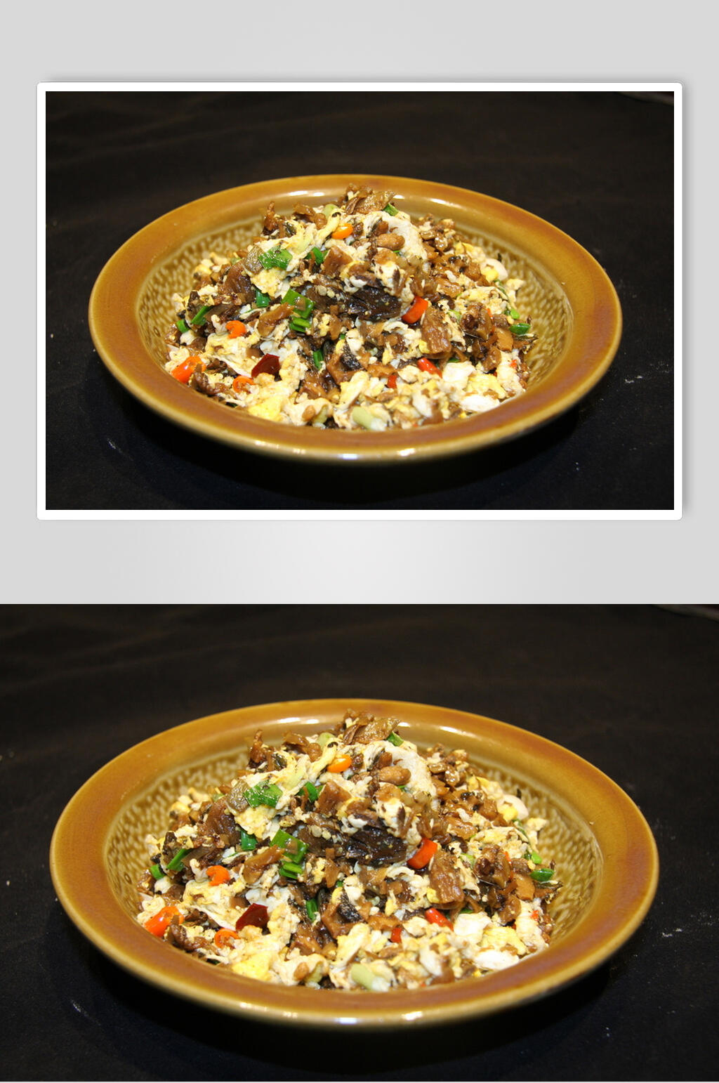 外婆菜炒土鸡蛋素材