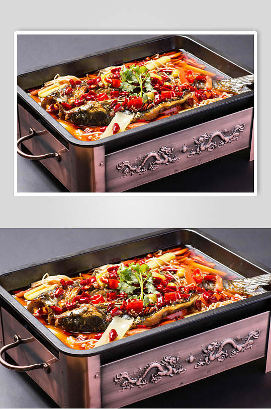 招牌鲜香美味香辣烤鱼食品图片