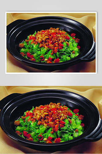 香辣砂锅青菜钵食物摄影图片