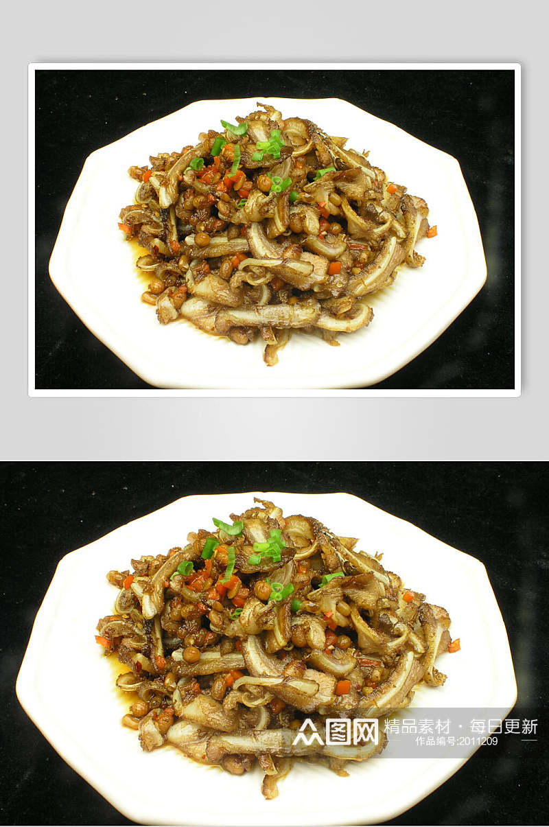 腊八豆炒脆骨食品摄影图片素材