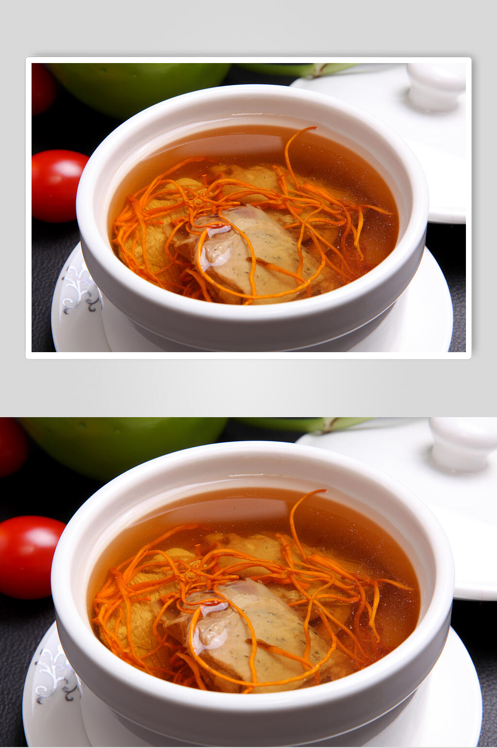 虫草花炖水鸭元每位食物图片素材