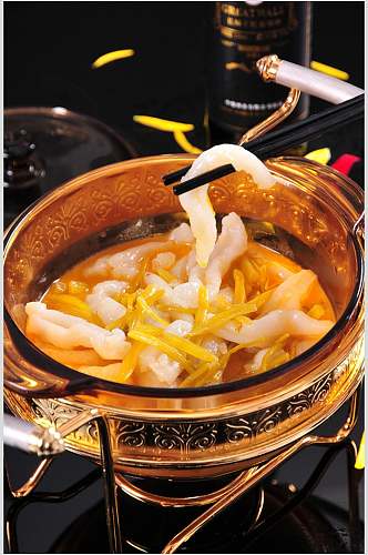 咸菜笋丝面疙瘩美食摄影图片