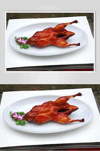招牌美味烤鸭食品图片