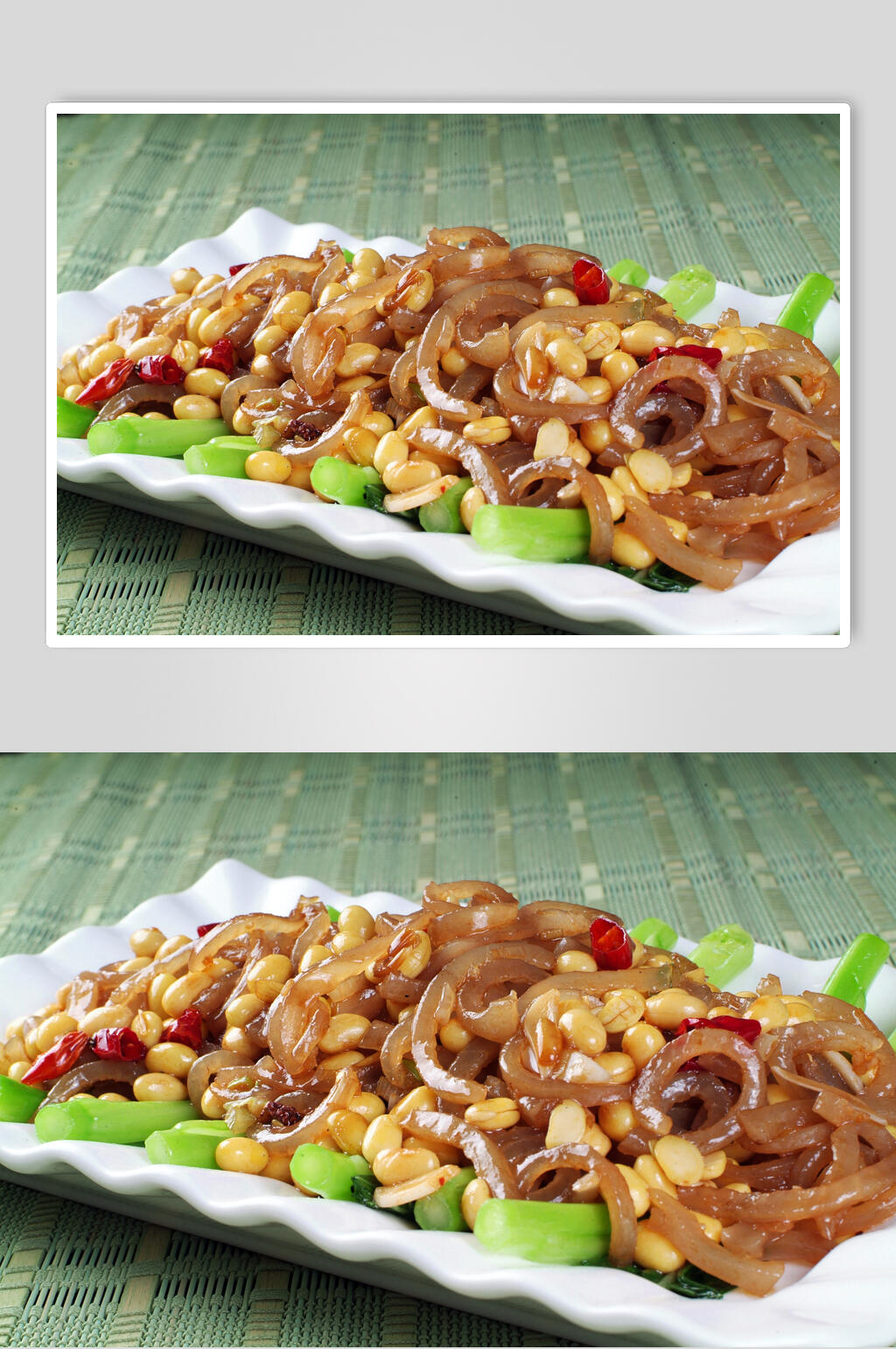 龙城猪皮炒黄豆餐饮实拍图片素材