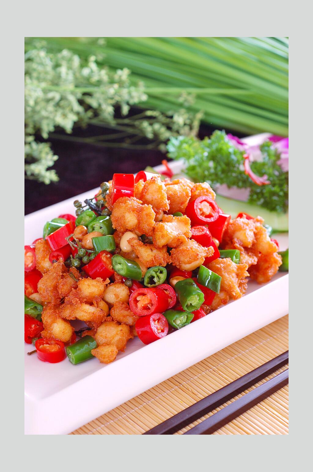 热菜掌中宝美食摄影图片素材