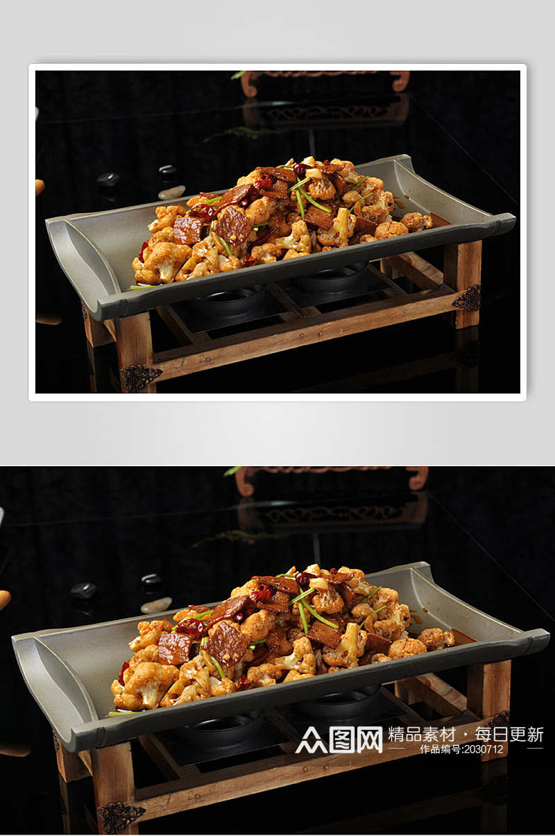 干锅菜花美食食品图片素材
