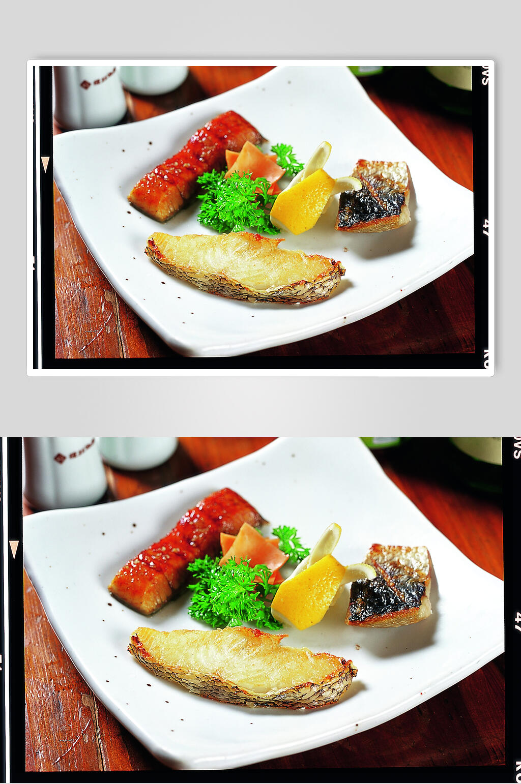 烤鱼三鲜美食食物摄影图片素材