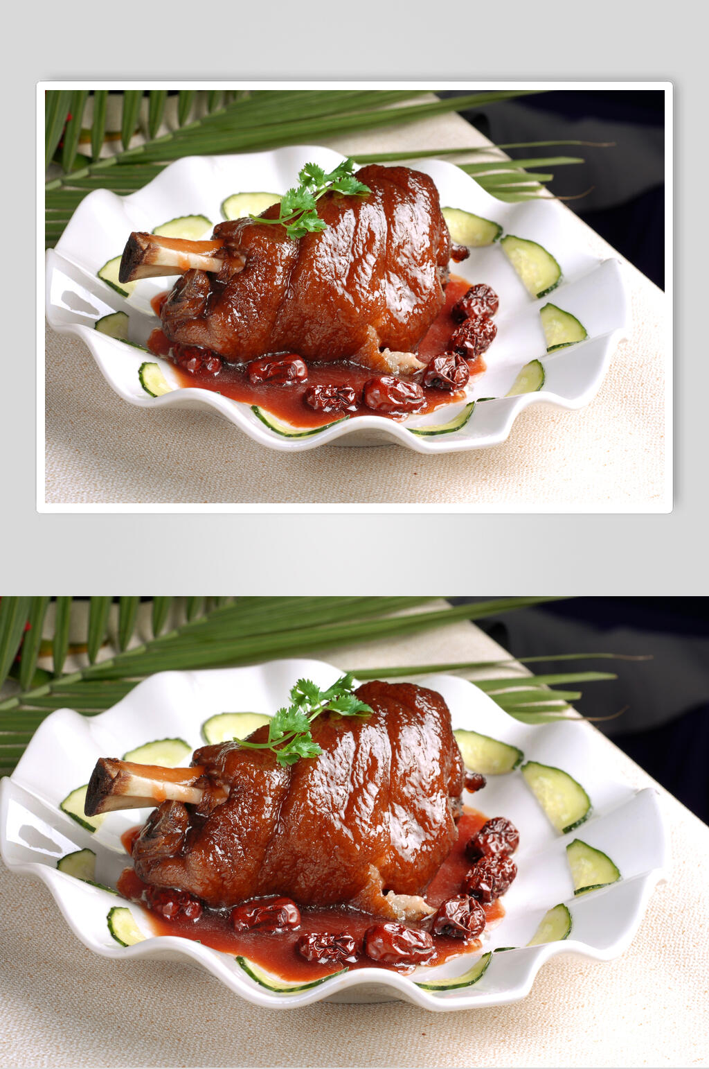 红枣煨全肘美食图片素材