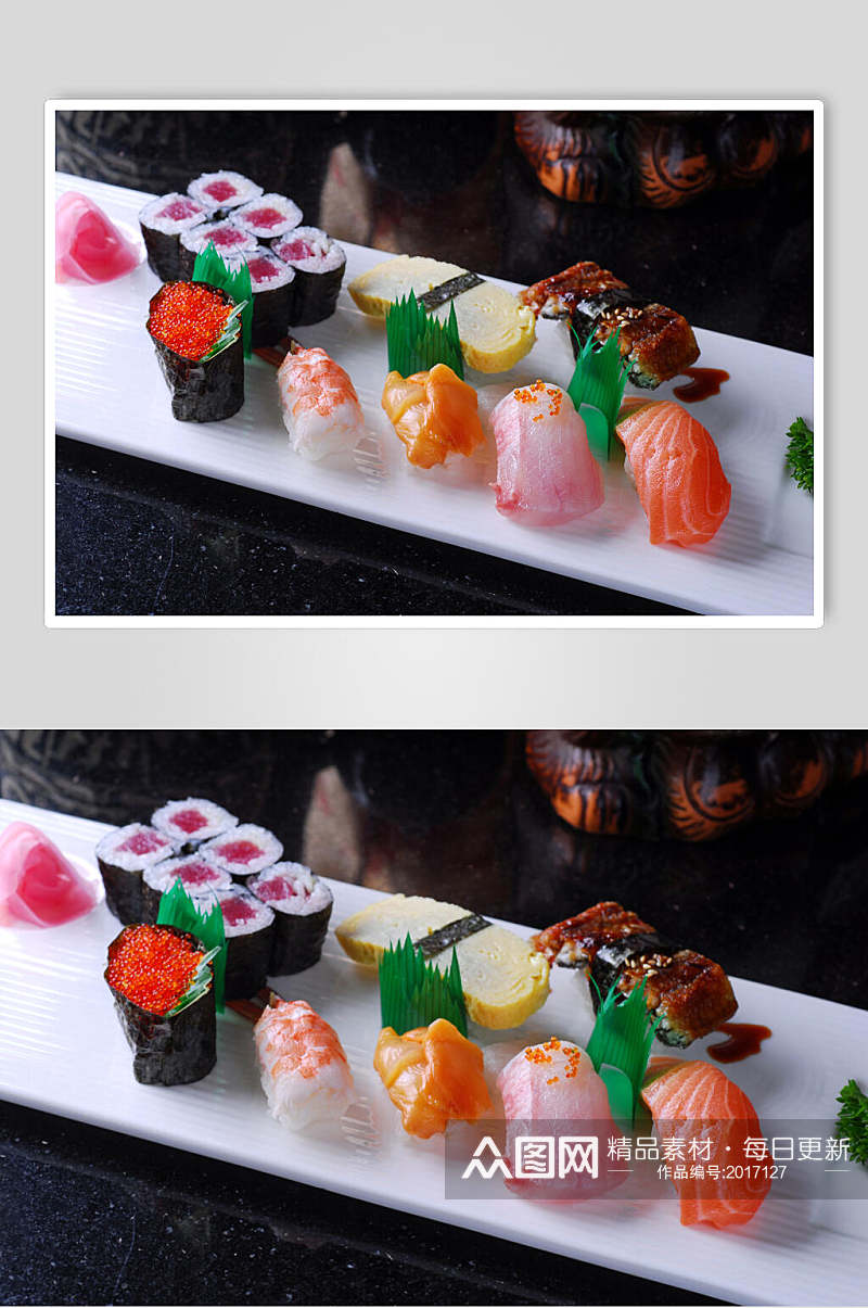 招牌综合寿司食品图片素材