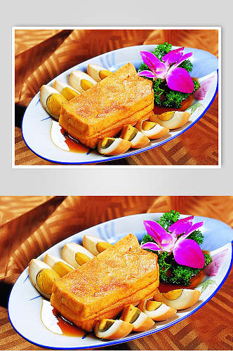 新鲜卤水豆腐蛋美食图片