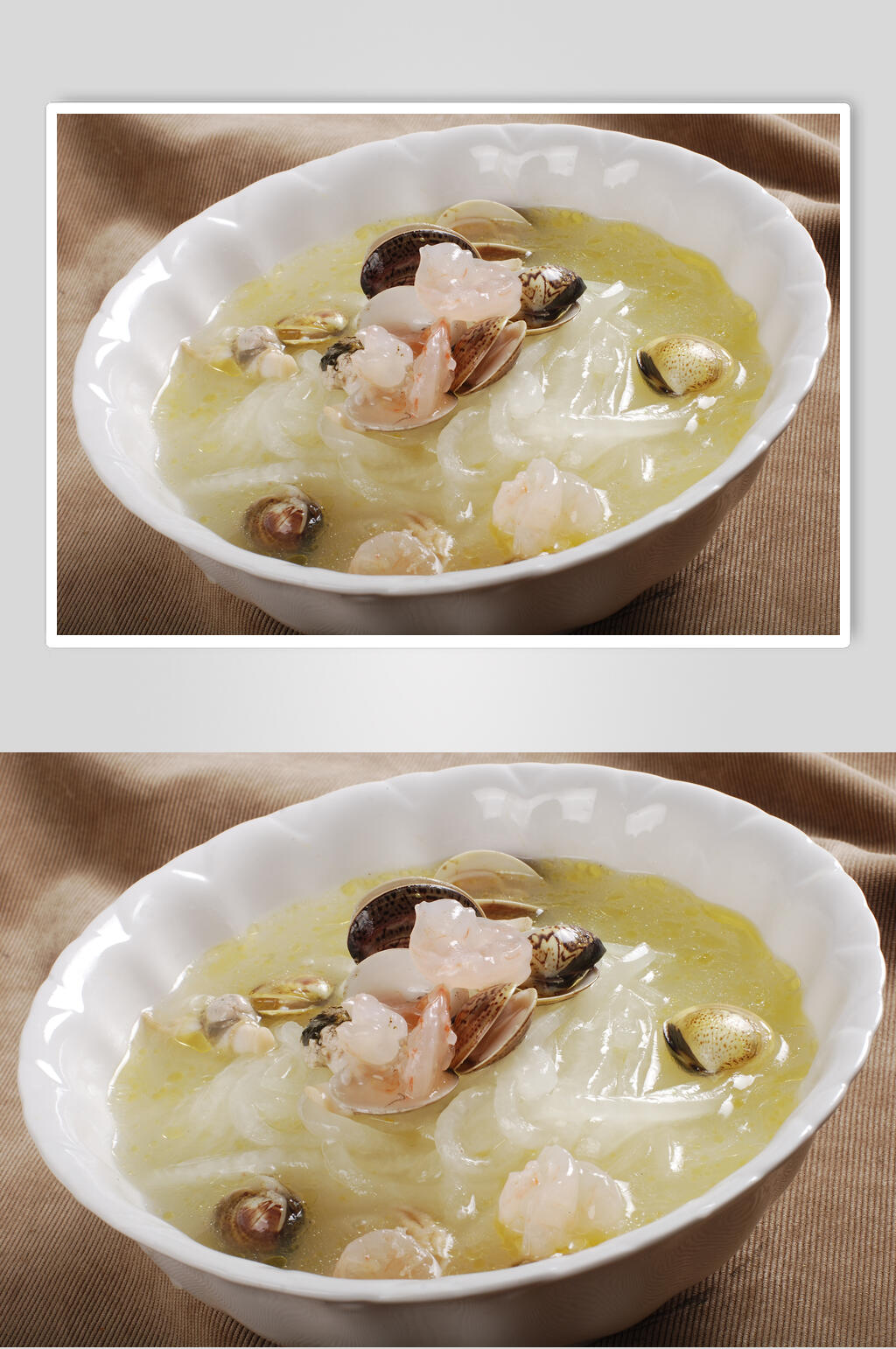 冬瓜炒海鲜美食高清图片素材