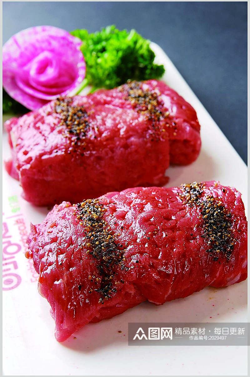 牛排卷肉美食图片素材