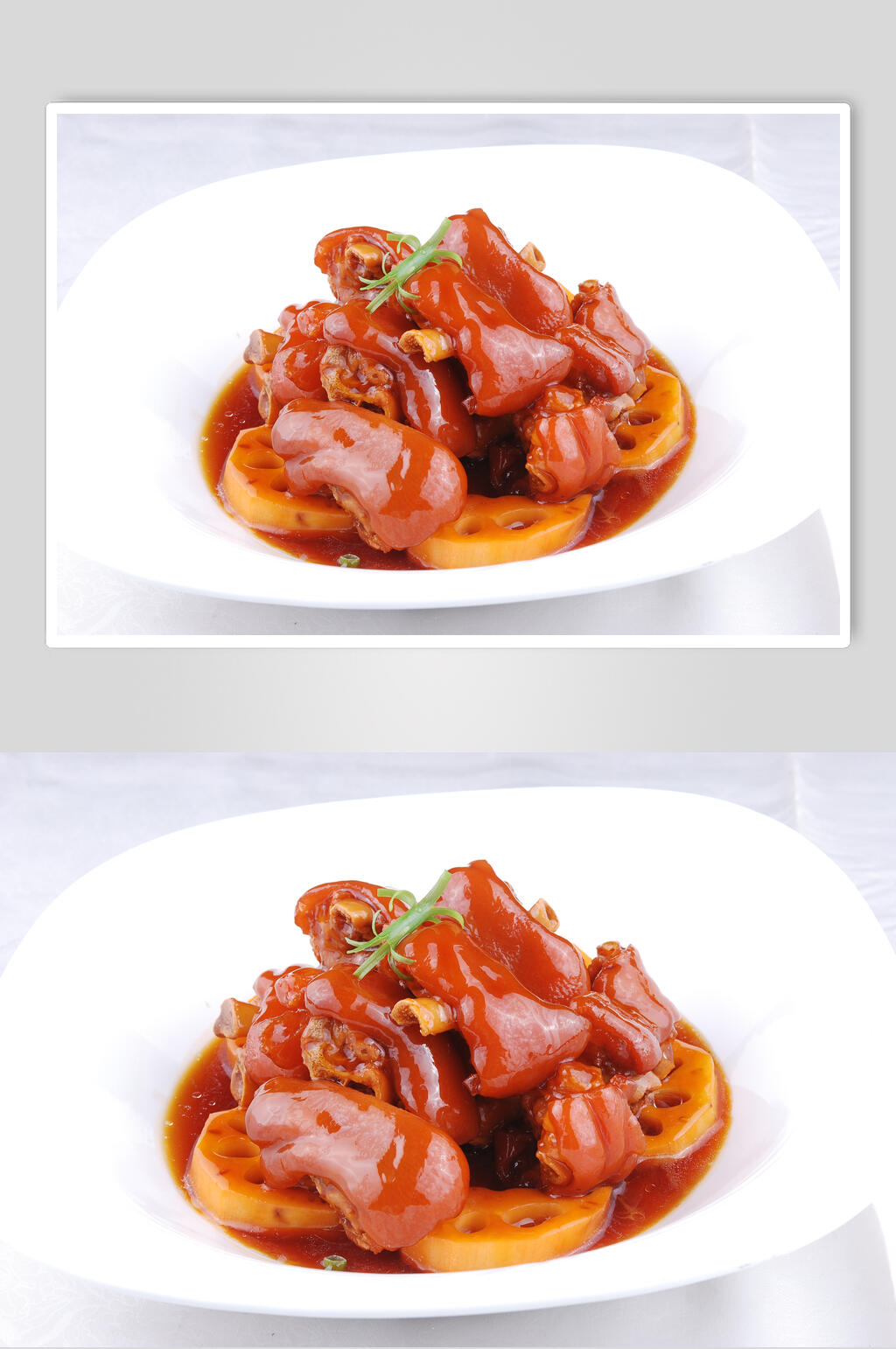 猪蹄焖莲藕美食高清图片素材