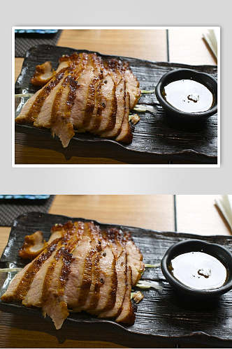 泰式猪颈肉美食高清图片