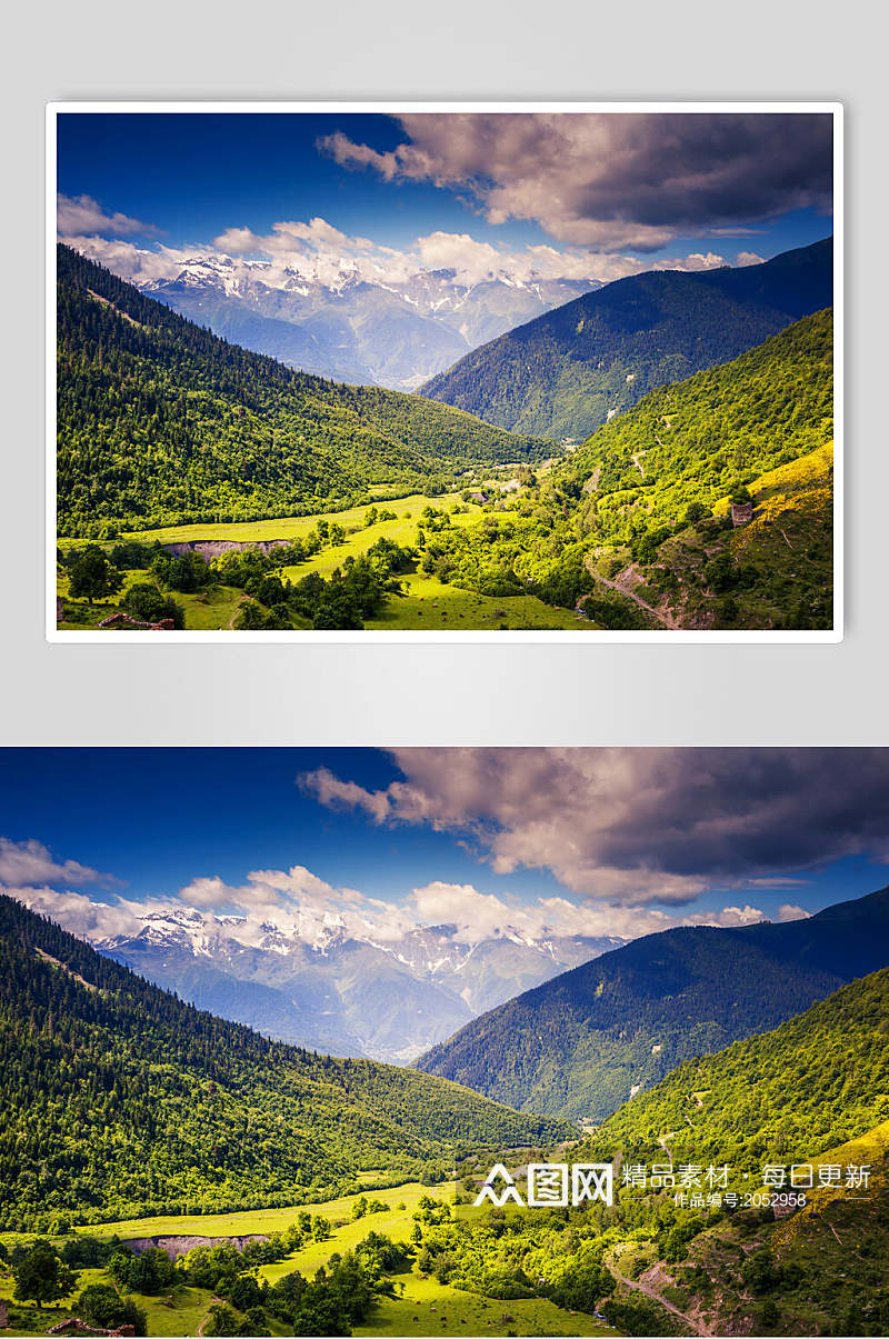 雄伟山峰山脉风景图片素材