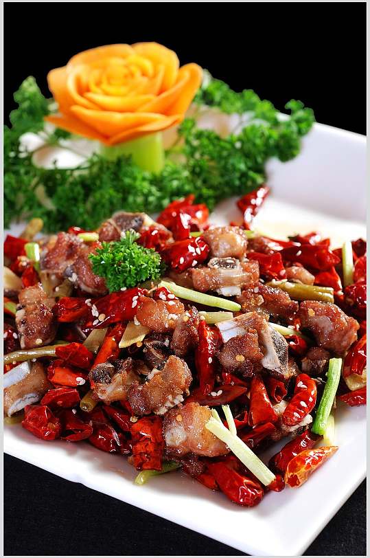 生炒排骨美食摄影图片