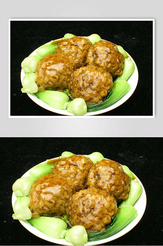 招牌美味红烧狮子头高清图片