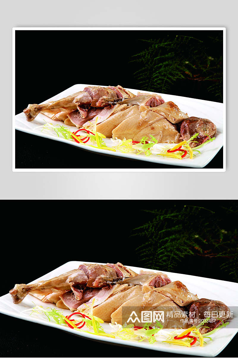 健康美味盐水鸭食物图片素材