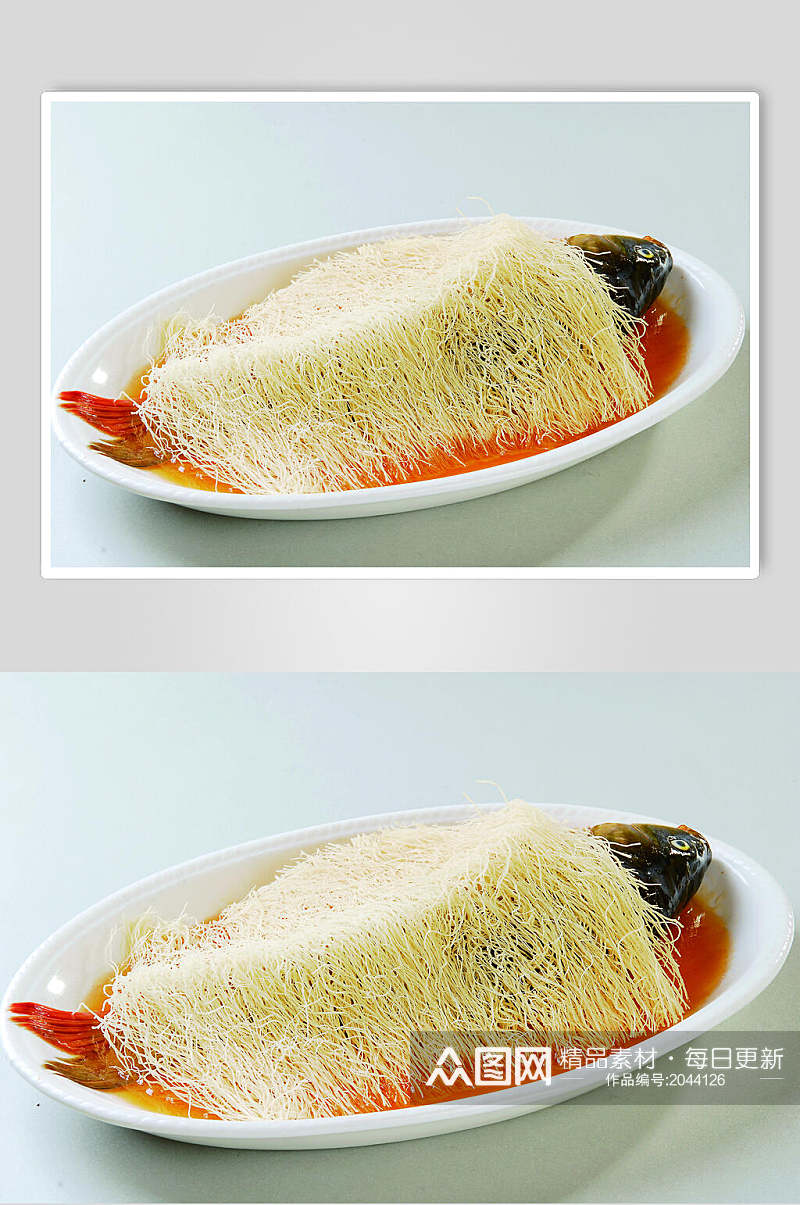 特色鲤鱼培面食物图片素材