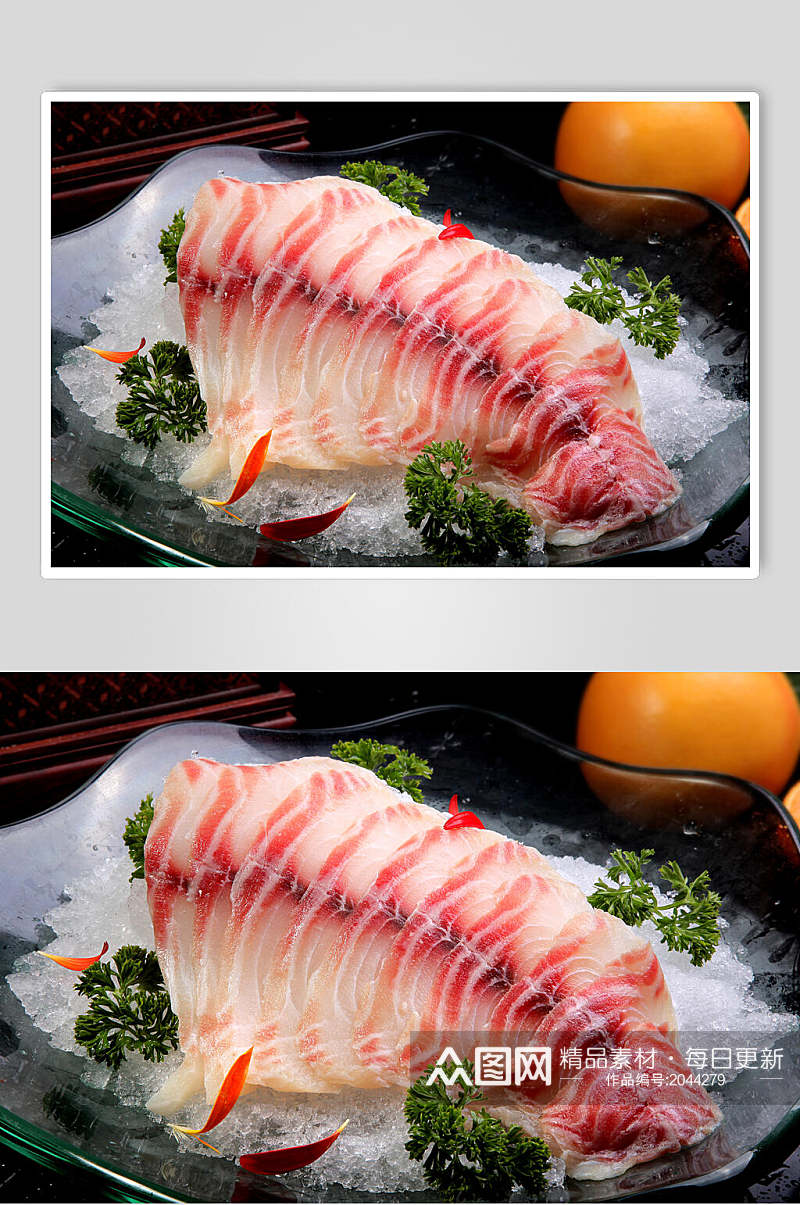 新鲜雕鱼食物图片素材