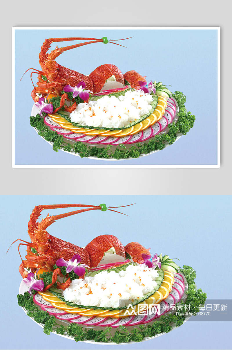 海鲜澳洲大龙虾美食摄影图片素材