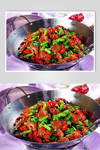 干锅鸡杂食品高清图片