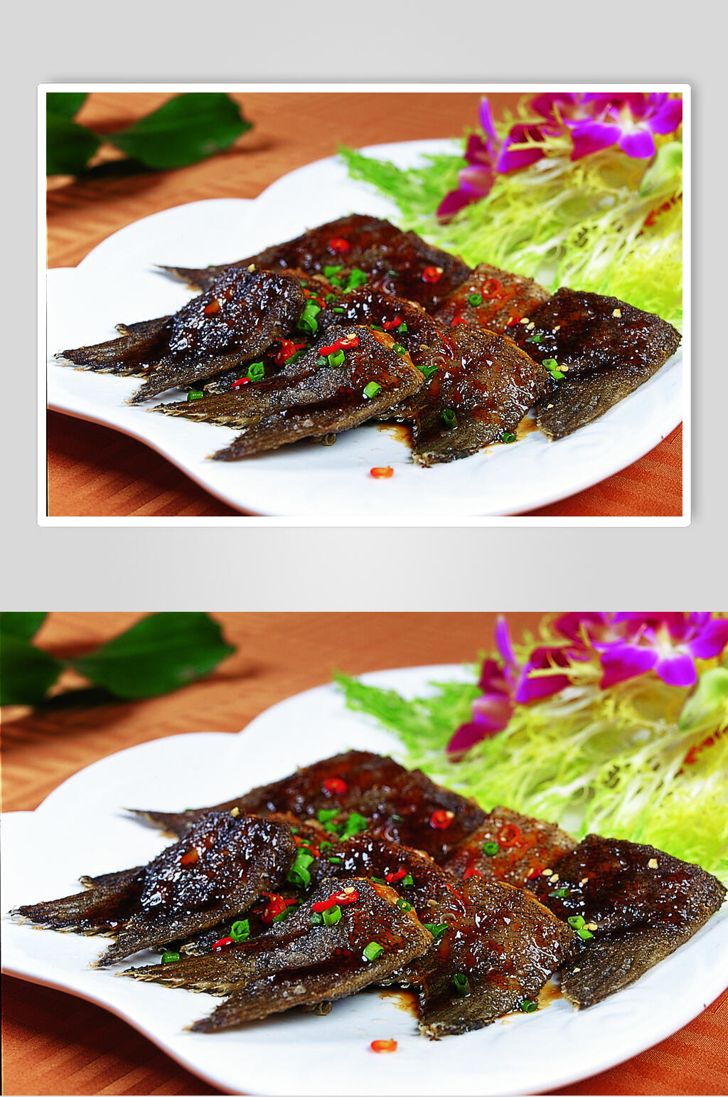 香煎深海鱼尾食品图片素材