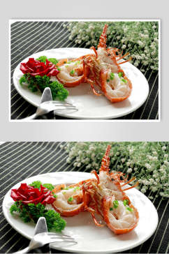 招牌海鲜龙虾仔食品图片