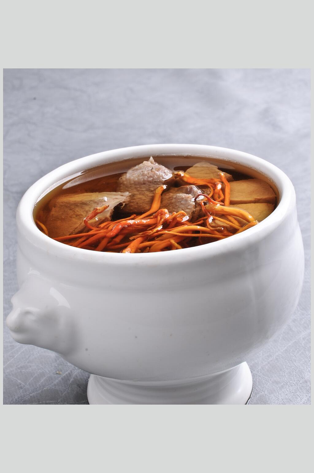 虫草花炖水鸭食物图片素材