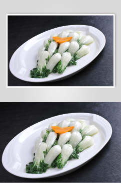蒜茸奶白菜餐饮美食图片